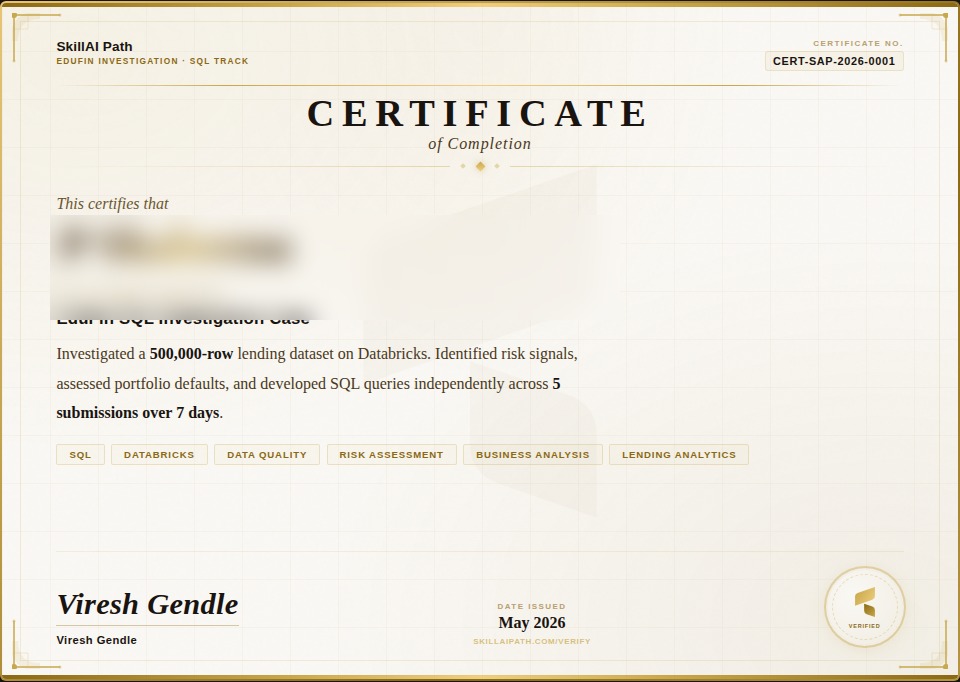 EduFin Certificate